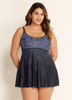 Rainbow Sprinkles Adjustable Straps Swimdress Top